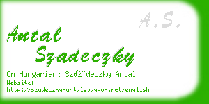 antal szadeczky business card